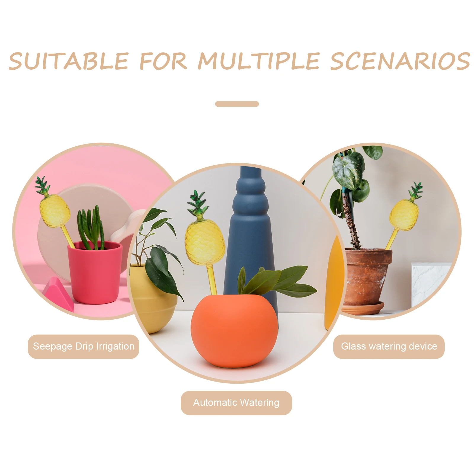 

Self-Watering Bulbs for Plants Glass Automatic Watering Device for Indoor Outdoor Potted Gardens Long-Lasting Moisture Control