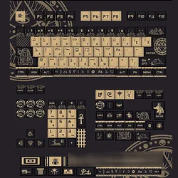 MAIMOOO Retro Keycap Egyptian King Style Cherry 130keys Complete Set Sublimation Process Pbt Blue Khaki Personalise Keycaps