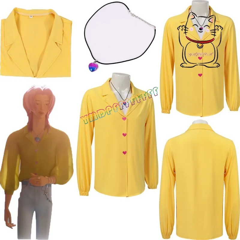 shajia-少年悪魔少年グループ-romancecosplay-イエローハートシャツアニメ魔女狩猟グループ