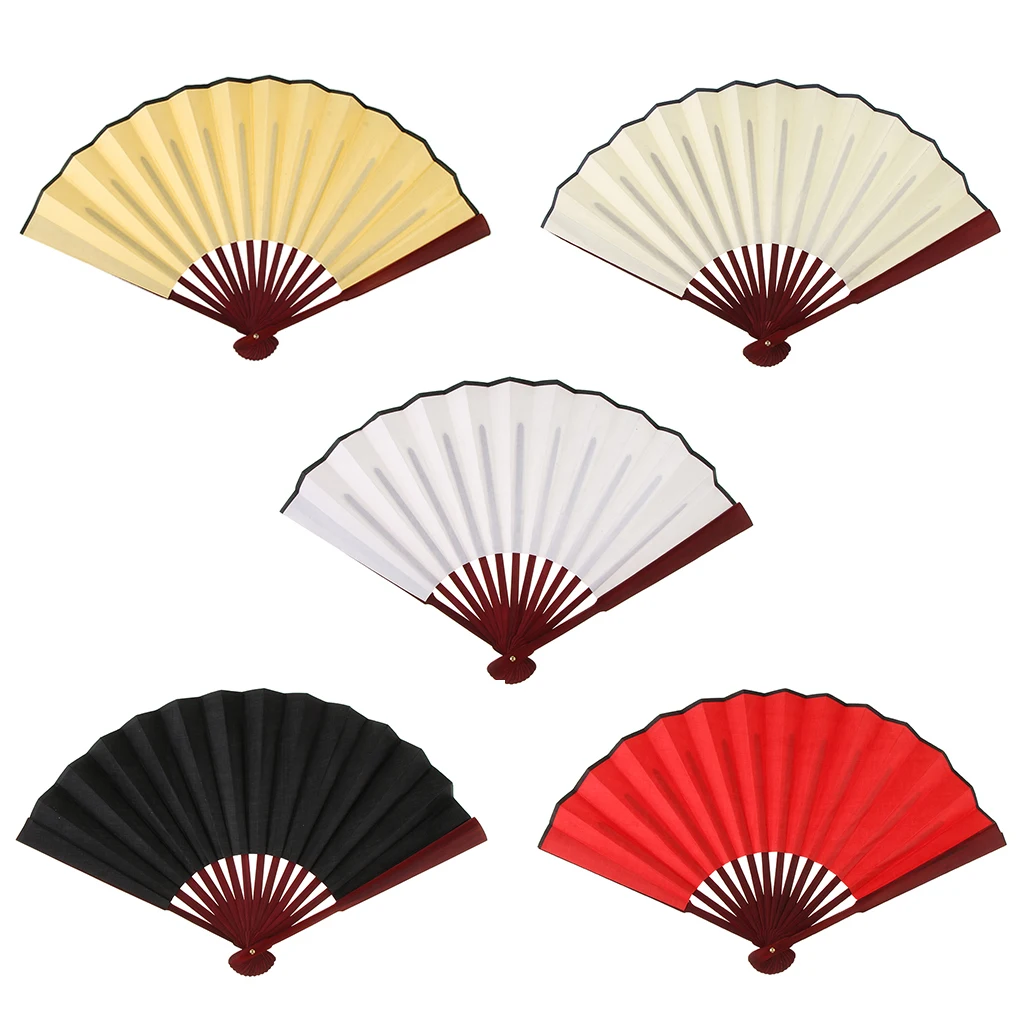 Rendimiento de abanico plegable de mano DIY de Kung Fu Tai Chi chino de bambú