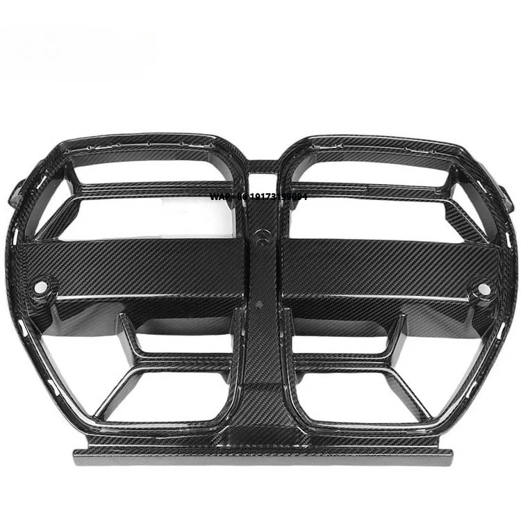 

For G80 G82 G83 M3 M4 Modified CSL Style Dry Carbon Fiber Front Grille Front Bumper Black Carbon Fiber Grill Radiator Grille