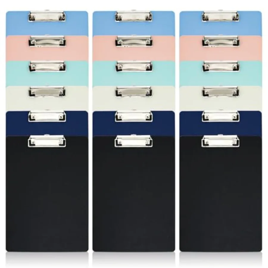 

Набор цветных пластиковых планшетов для заметок (клипбордов) для класса и офиса, формат А4,5 x 9 дюймов.