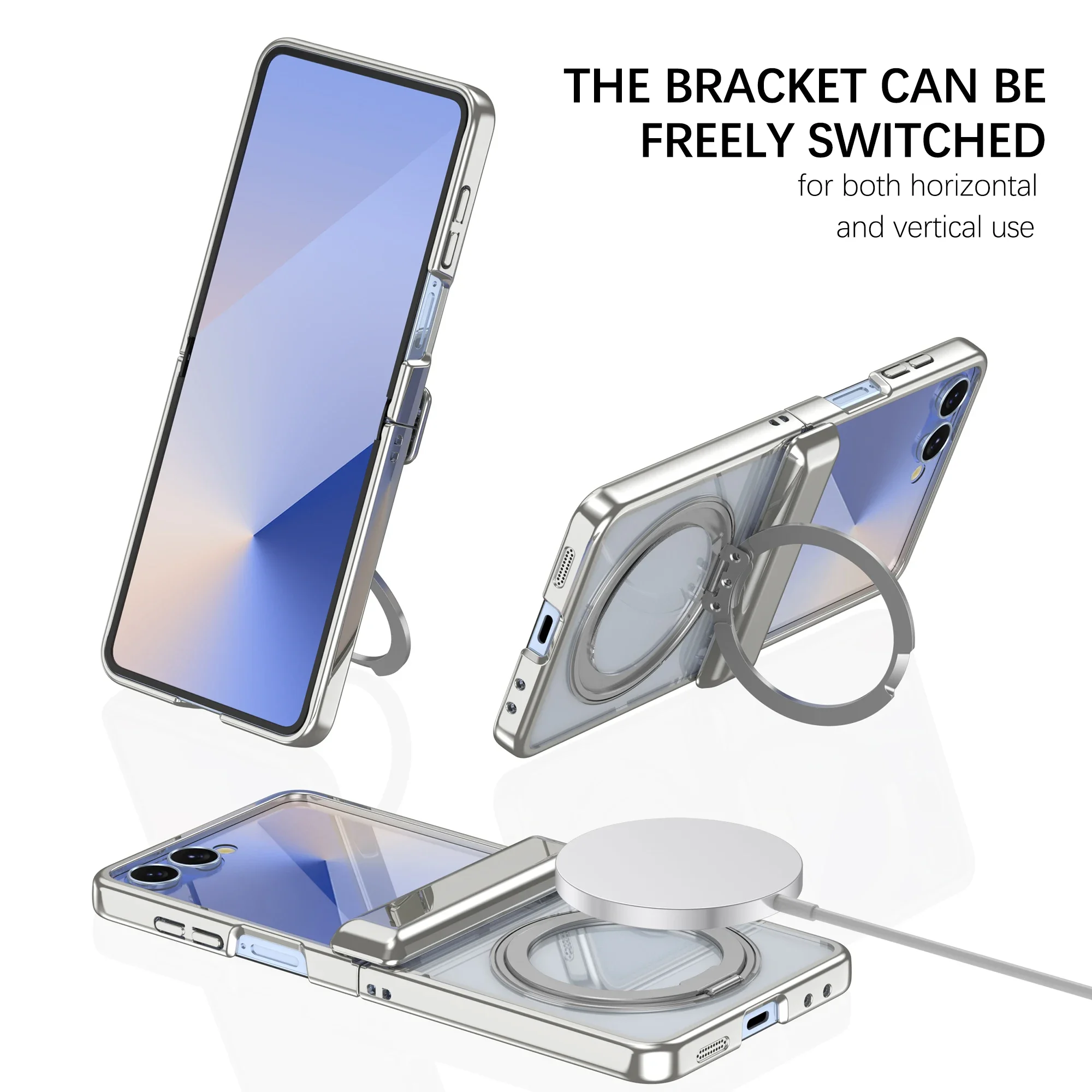 Galvanisierte Magnetische 360° Drehbare Halterung Handyhülle für Samsung Galaxy Z Flip 8 7 6 5 Flip7 Flip6 Scharnier-Schutzabdeckung – Detail 10