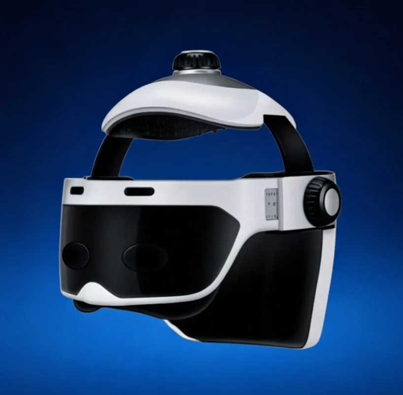 New Generation Electric Head Massage Helmet, Scalp Massager with Air Compression & Heat for Home Stress Relief