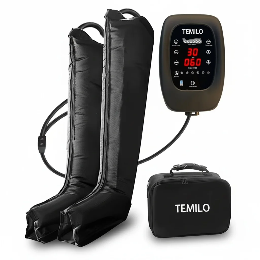 Air Compression Leg Massager, 21x13x8.6cm ABS Sport Recovery Boots, Wireless Leg Air Pressure Massager, Muscle Recovery Boots