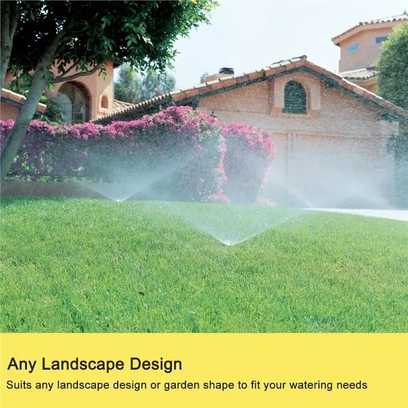 PHFU-Metal Lawn Sprinkler 2 Pack Automatic Garden Water Sprinkler On Spike Base Set, For Yard, 360 Degree Large Area Coverage