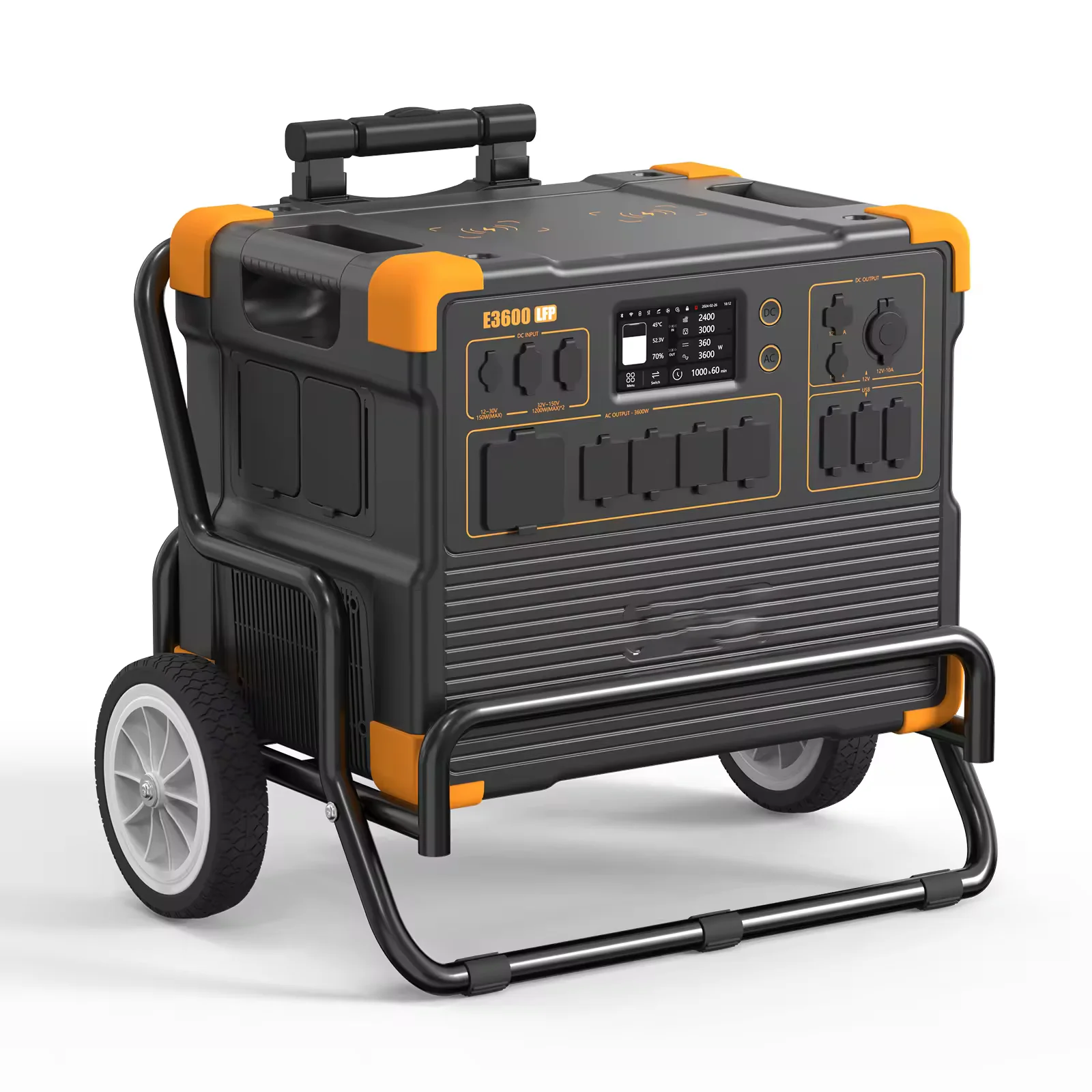 3600W Portable Solar Generator 3072Wh, 120V 240V Split Phase, High Efficiency PV Charging