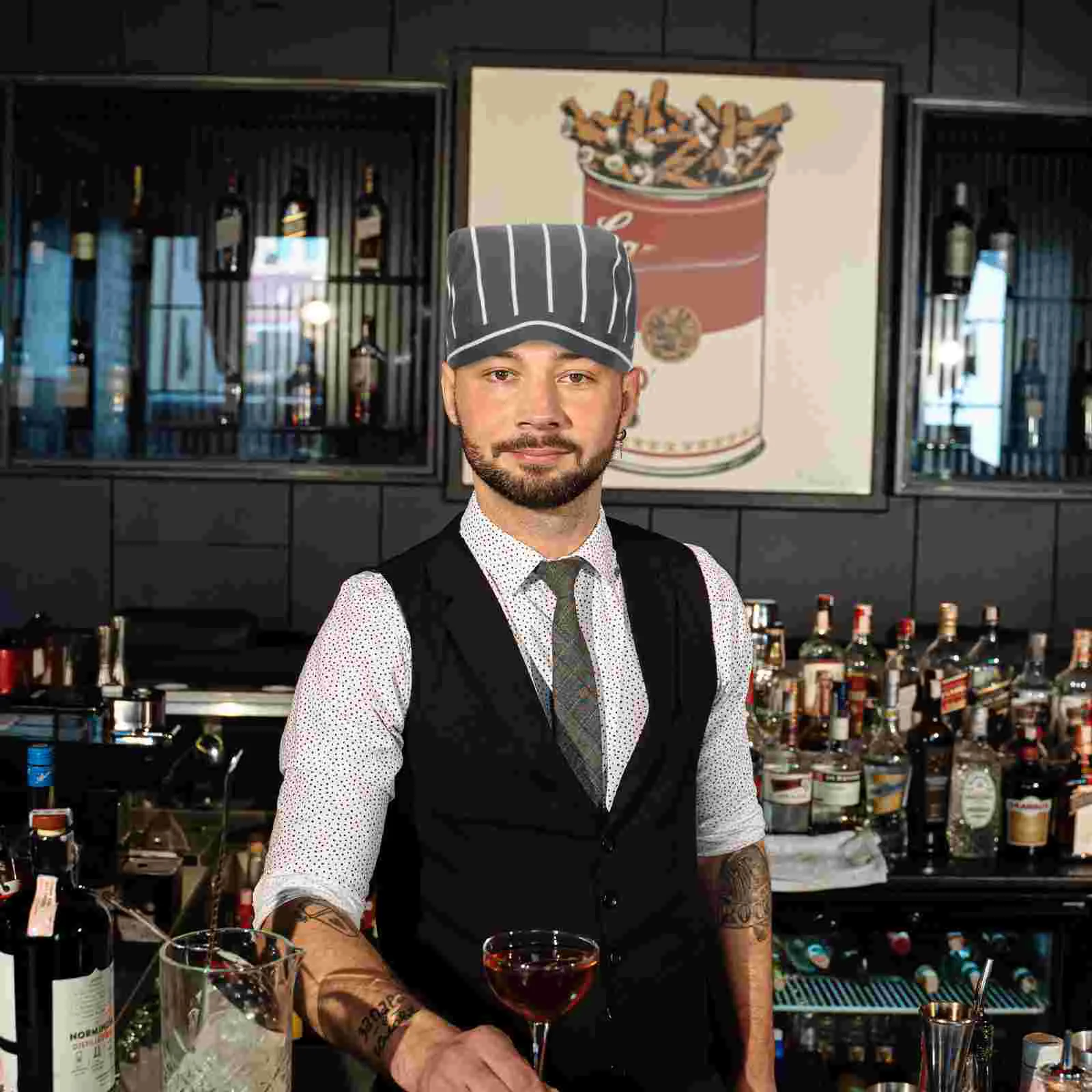 2-teilig verstellbare Küchenmütze, Hüte, Restaurant, Kochen, Kellner, Uniform, Kappen, universell
