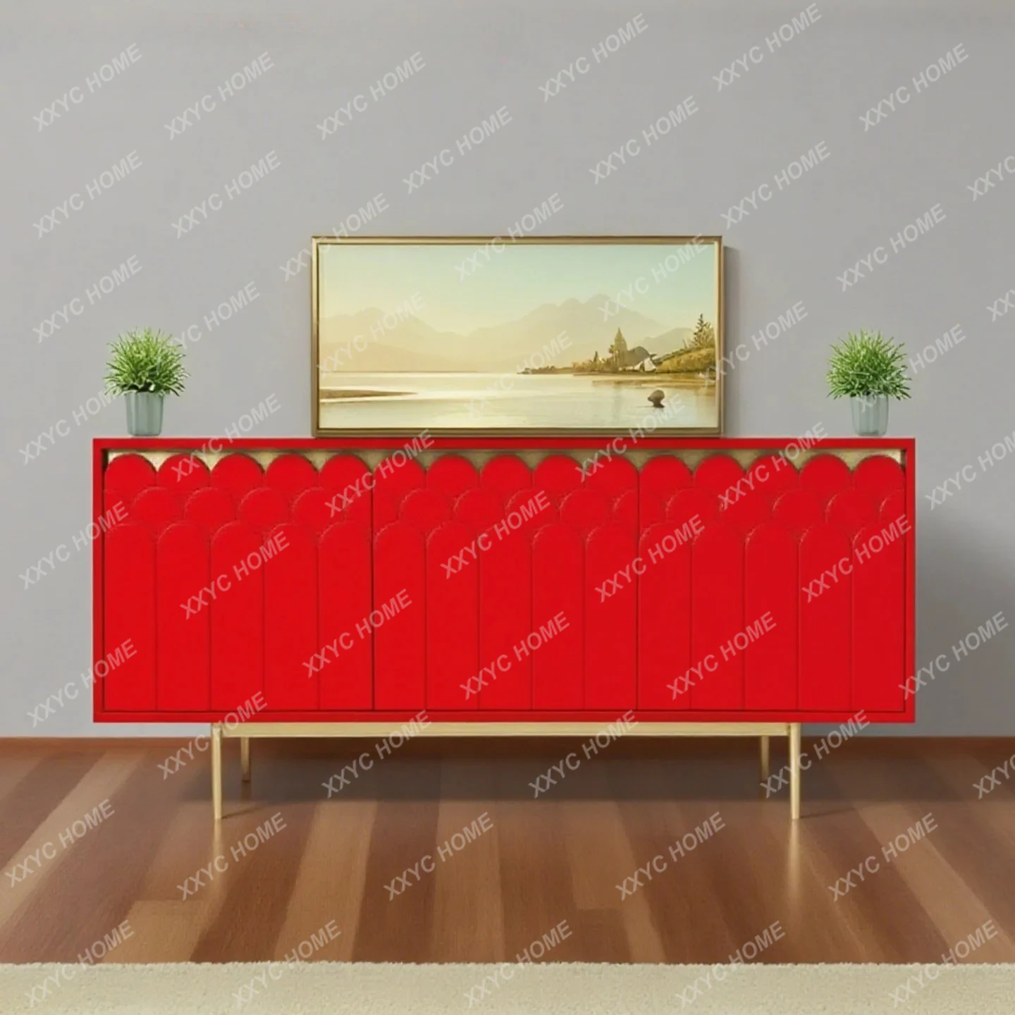 

LXminimalist lacquered sideboard, modern simple entrance, light luxury art locker