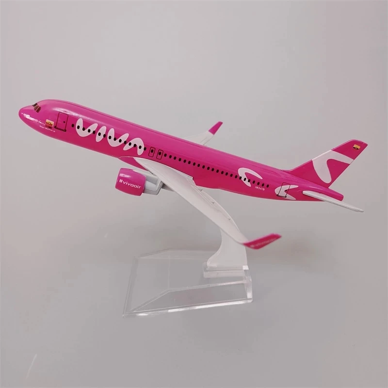 16cm NEW Alloy Metal Purple Colomobia VIVA Air Airbus 320 A320 Airlines Airplane Model Airways Diecast Air Plane Model Aircraft