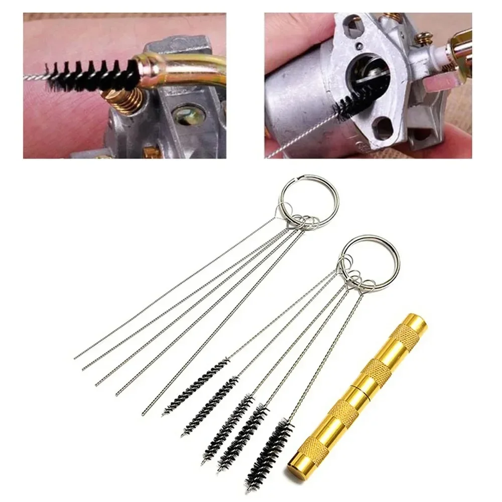 Car Cleaner Set Carburetor Carbon Dirt Jet Remove Needles Brushes Tools Cleaning Tools for Automobile and Motorcycle Tubing