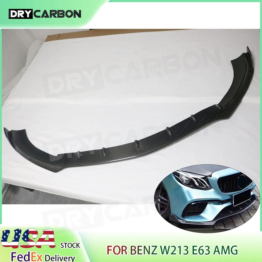 

Carbon Fiber Car Accessories Front Bumper Lip Spoiler Splitters For Mercedes Benz E Class W213 E63 AMG 2017 2018 2019
