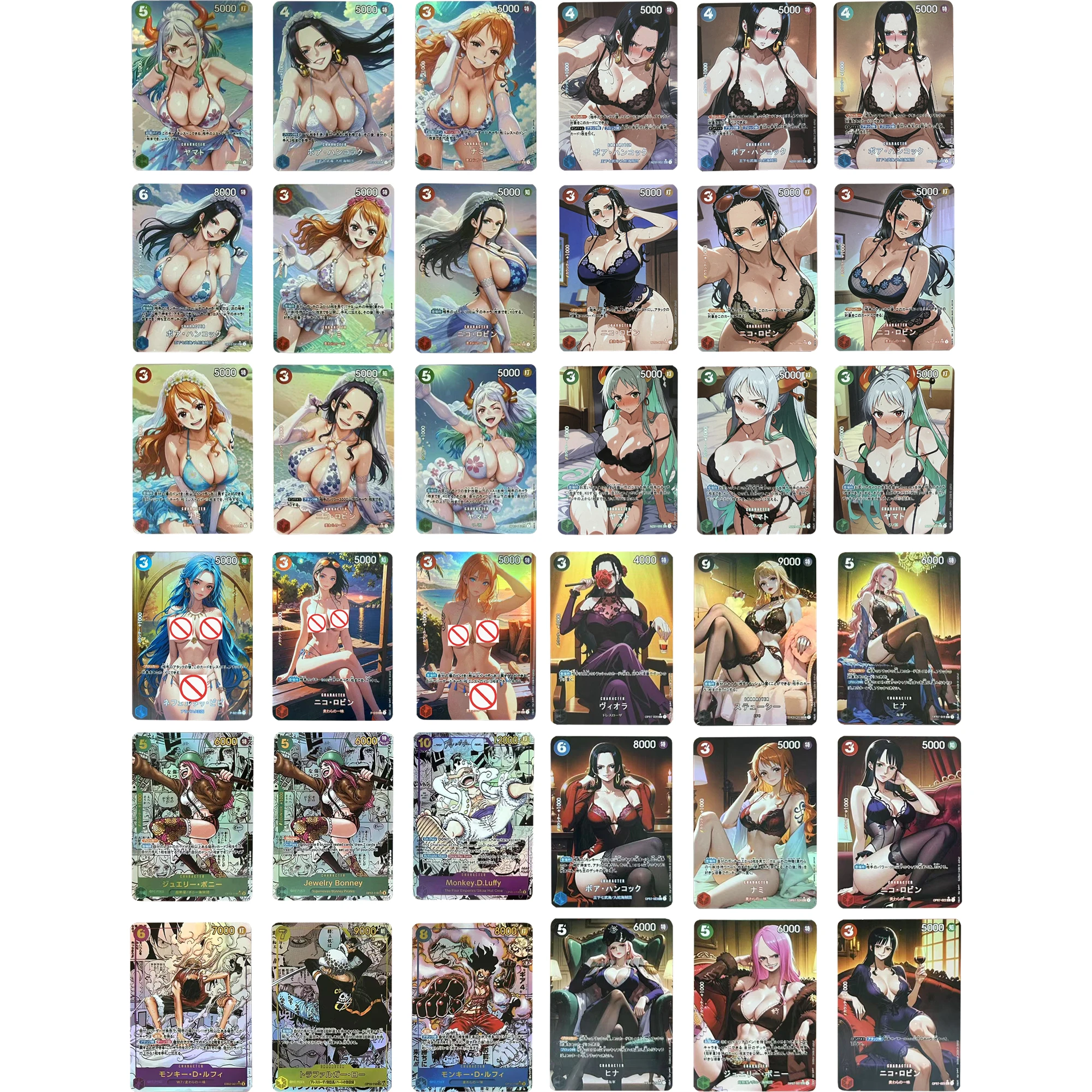 

9 шт./компл. Diy Self Made OPCG One Piece Nami Hancock Robin Vivi Bonney Luffy Флэш-карта Классические аниме-коллекционные карты Подарочная игрушка