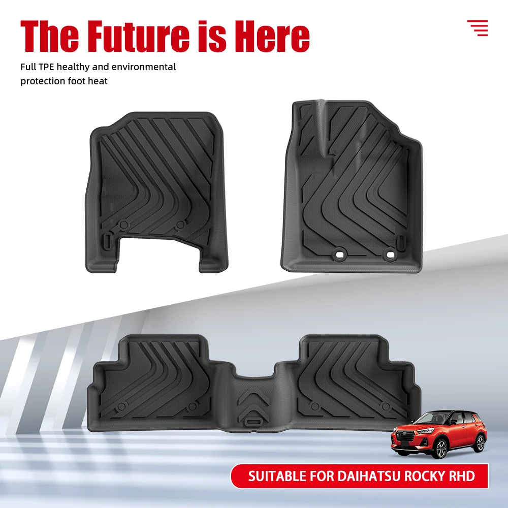 Custom Factory Wholesale Car Floor Mat for DAIHATSU ROCKY RHD Custom TPE Car Mats Waterproof Non Slip Carpet Toyota Raize Car Fo