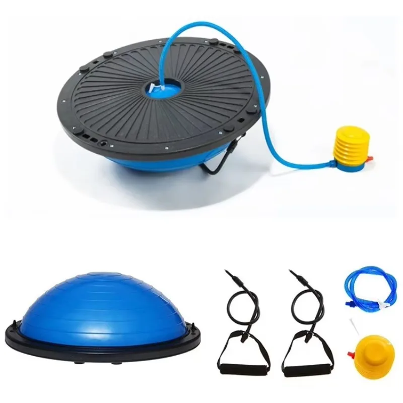 Cheap 58cm Diameter Stand Stability Pilates Gymnastics PVC Yoga Half Balance  Ball Newly