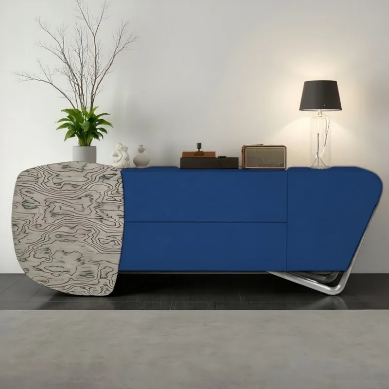 Italian minimalist paint dining side cabinet entry porch cabinet living room decoration cabinet