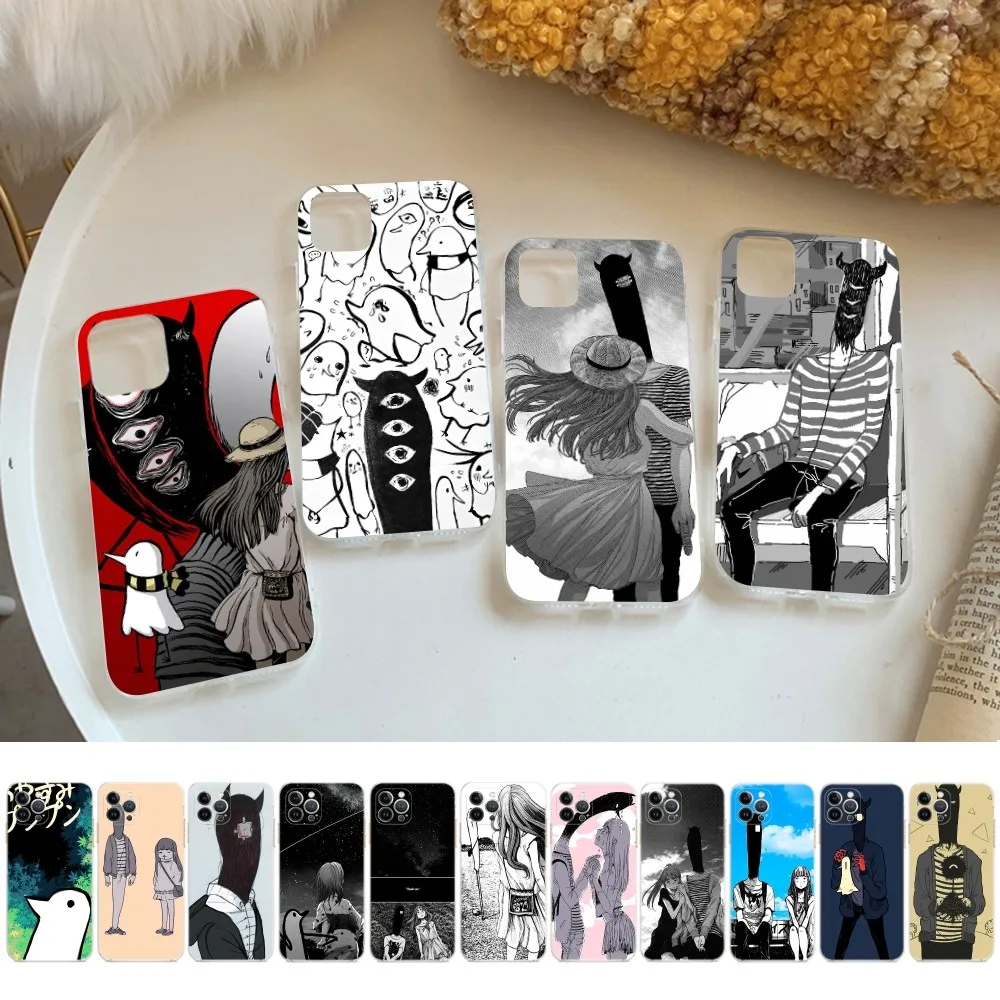 Oyasumi punpun anime Phone Case For iPhone 14 13 12 Mini 11 Pro XS Max X XR SE 6 7 8 Plus Soft Silicone Cover