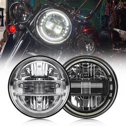 7 Inch Motorcycle LED Headlight DRL H4 Headlamp for Motorcycle JEEP Wrangler JK Harley Touring Road King Yamaha Round