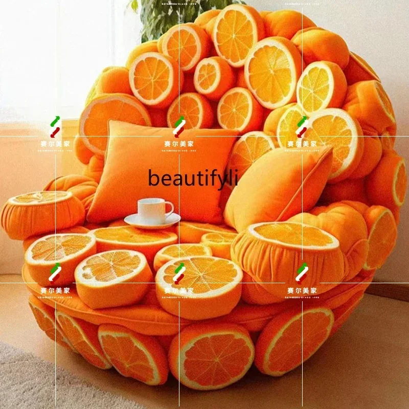 

LHY26 ssss 26 Fruit Watermelon Orange Sofa Chair Lazy Tatami Single Double Bedroom Living Room Balcony Creative Personality Chai