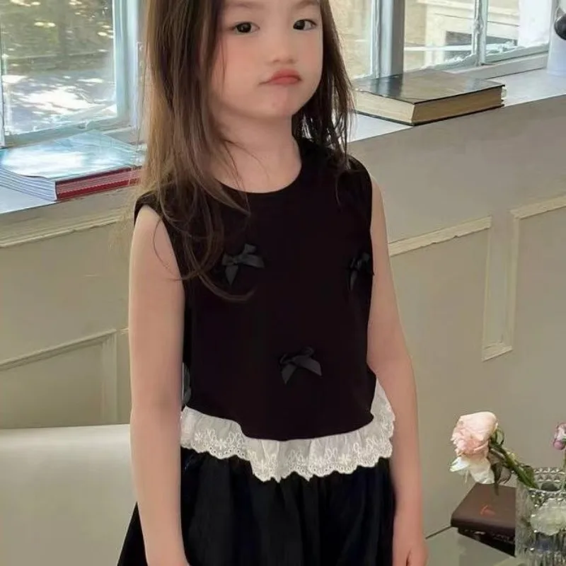 Girls Bow Lace Tank Top 6