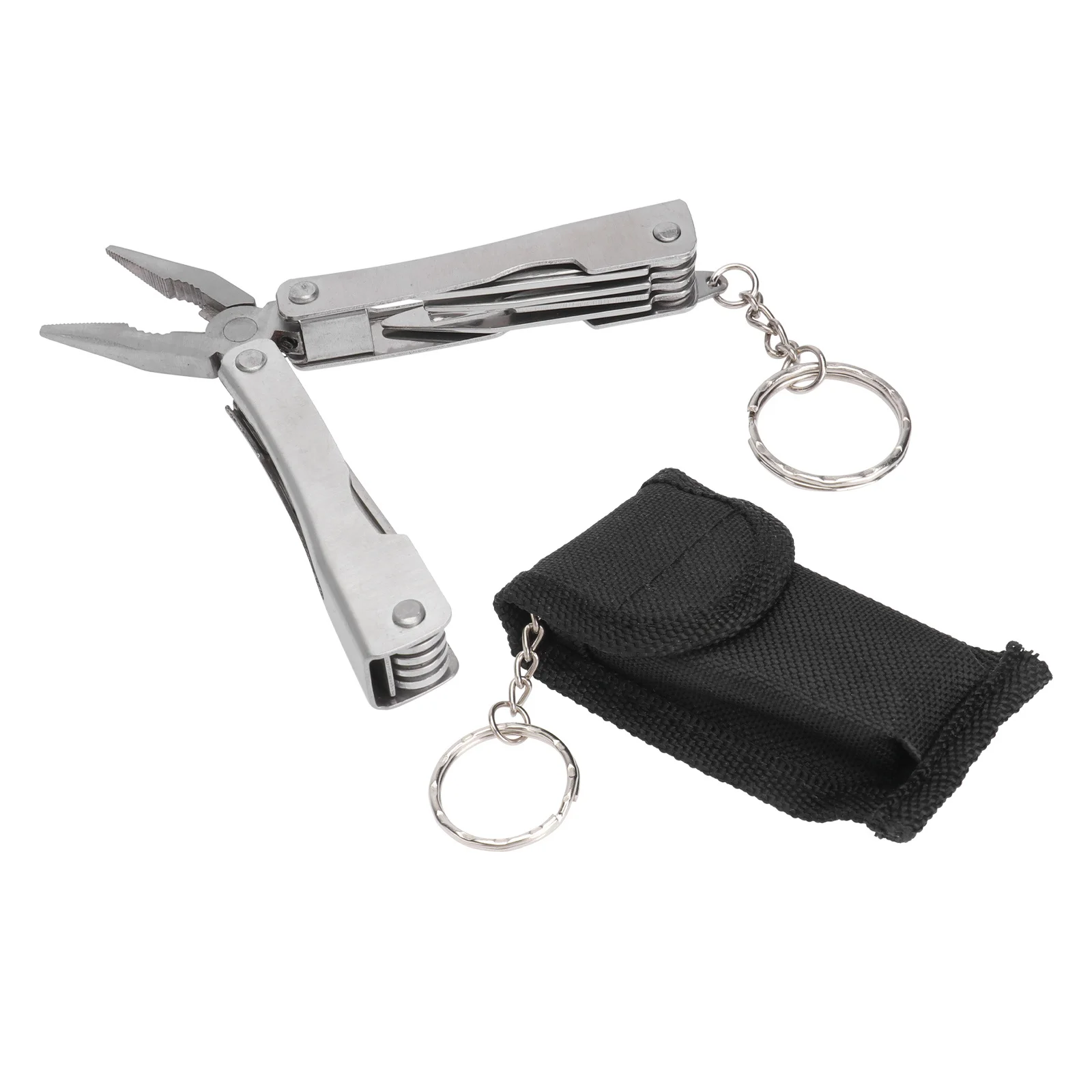 

9 In 1 Multifunctional Folding Plier Tool Silver Stainless Steel 6.8X3X1.2Cm Stripper Screwdriver File Saw Bottle Opener