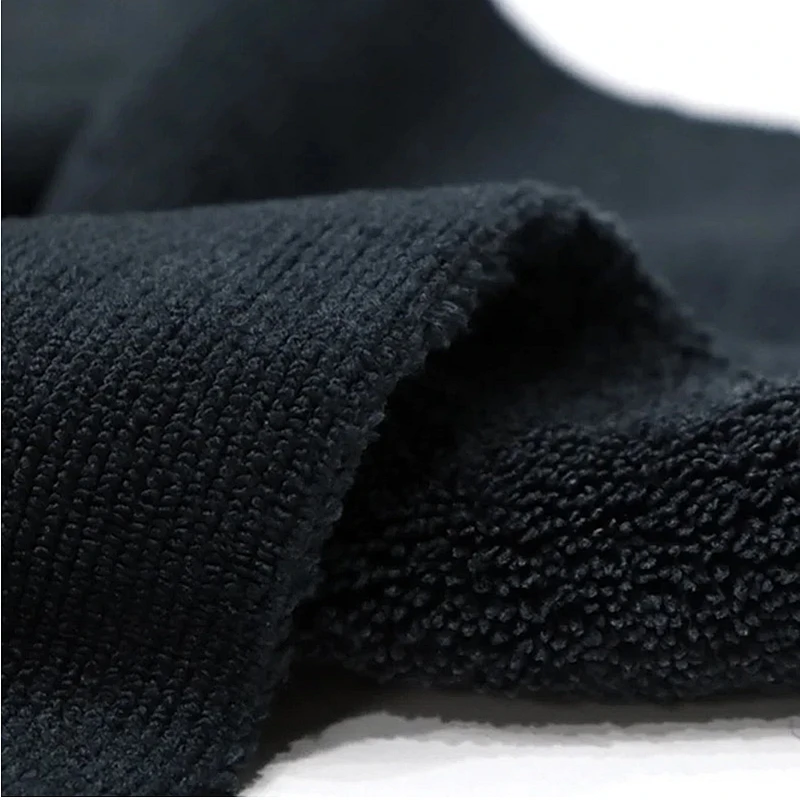 Lucullan 40X40CM 400GSM Black Edgeless Microfiber Towel For Soft Paints Wax and Polishing Removal