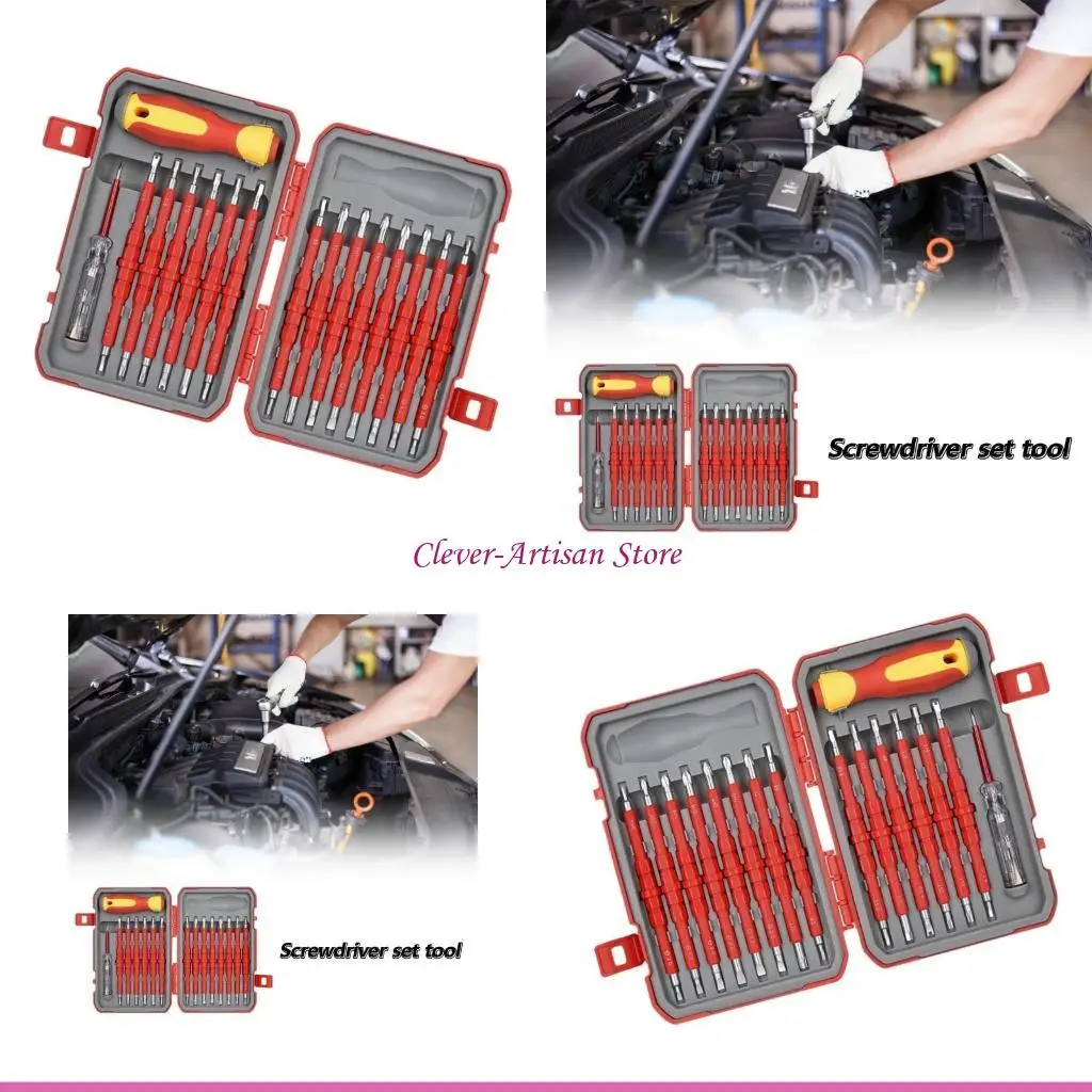 

E06B Essential 29pee Meece Tip Set Set, изолирован для электрического рабочего инструмента для дома и промышленности