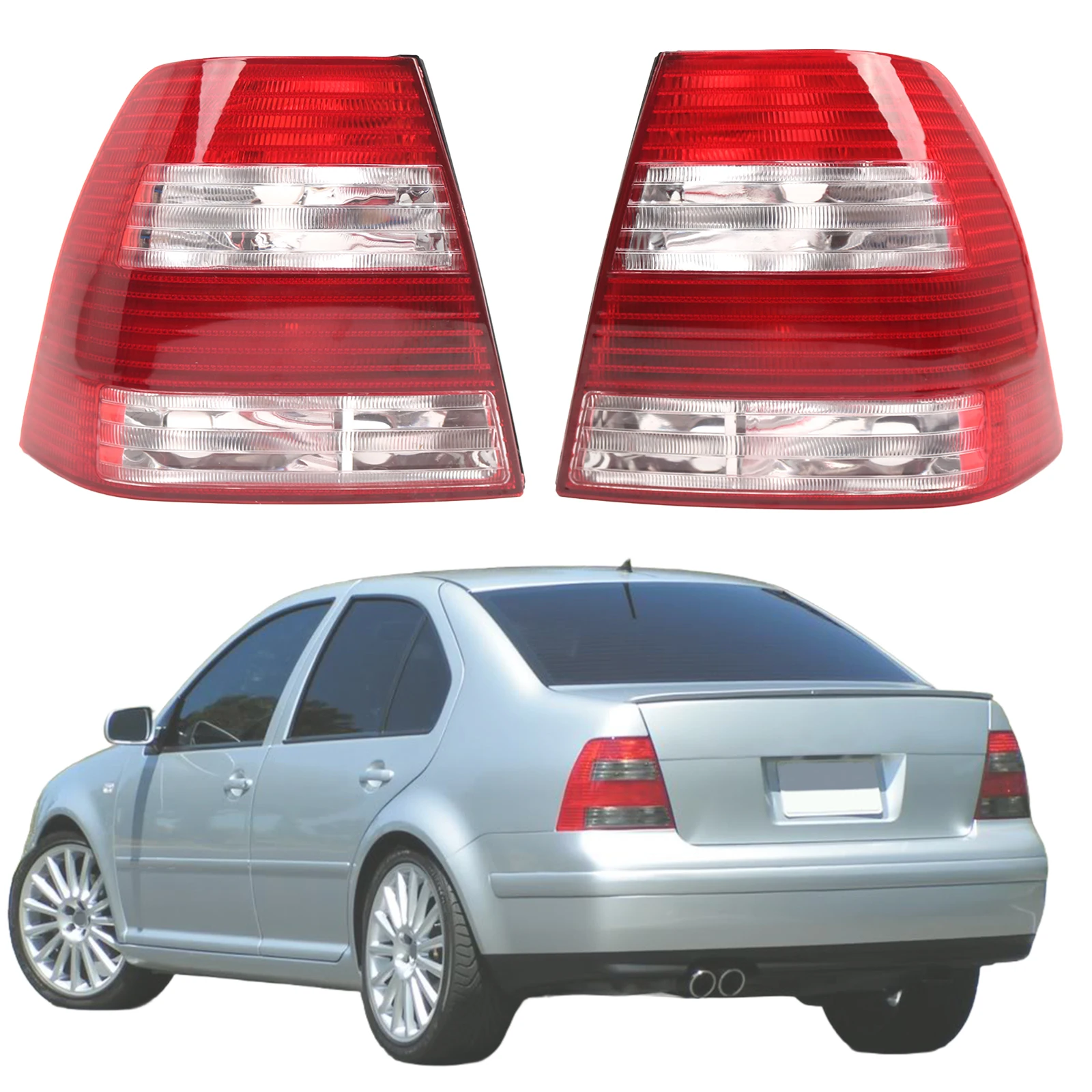 

Car Rear Tail Light Lamp Without Bulbs Tail Lamp Auto Rear Taillight Lamp Housing for VW BORA JETTA MK4 1998-2005