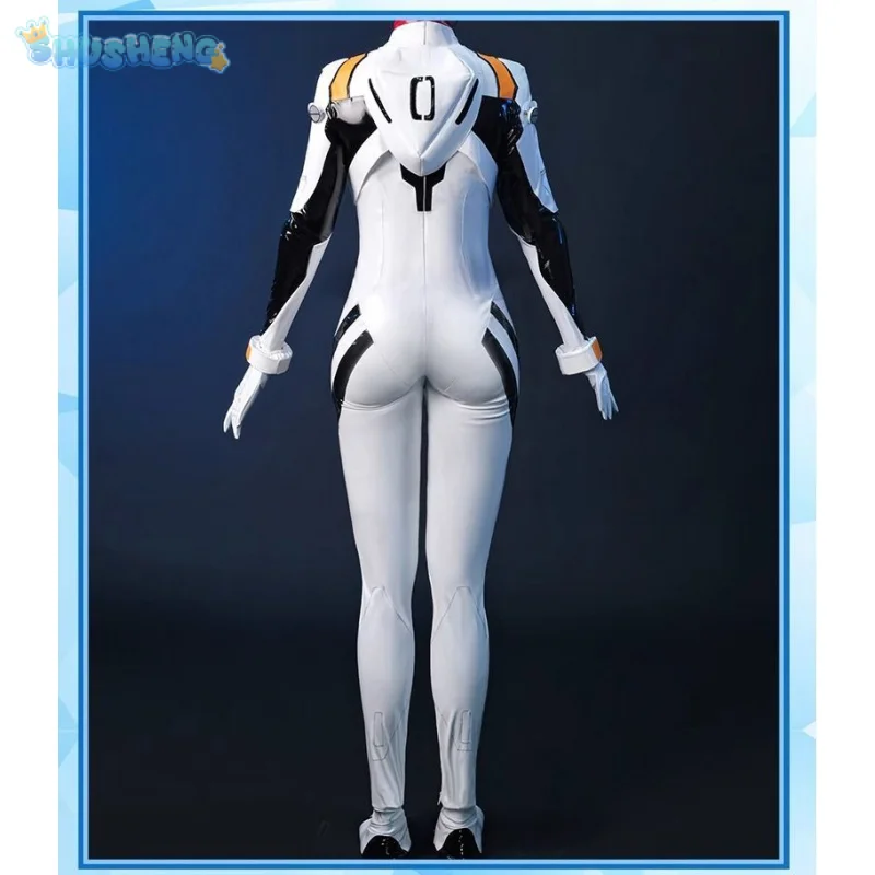 أزياء Ayanami Rei Anime EVA التأثيرية للهالوين من الجلد ملحقات بذلة ضيقة الدعائم مجموعة شعر مستعار بدلة معركة نسائية مثيرة #6