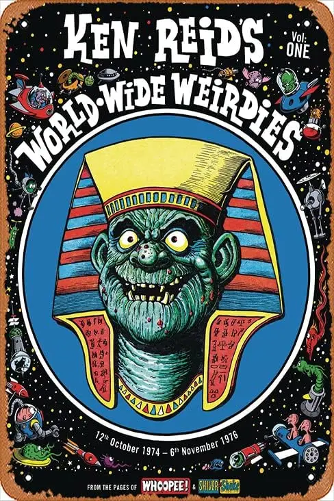 Zuhgii Anime Metal Tin - KEN REID WORLD WIDE WEIRDIES HC-kartun Metal Tin Sign Poster film untuk Music Cafe Bar Restaurant