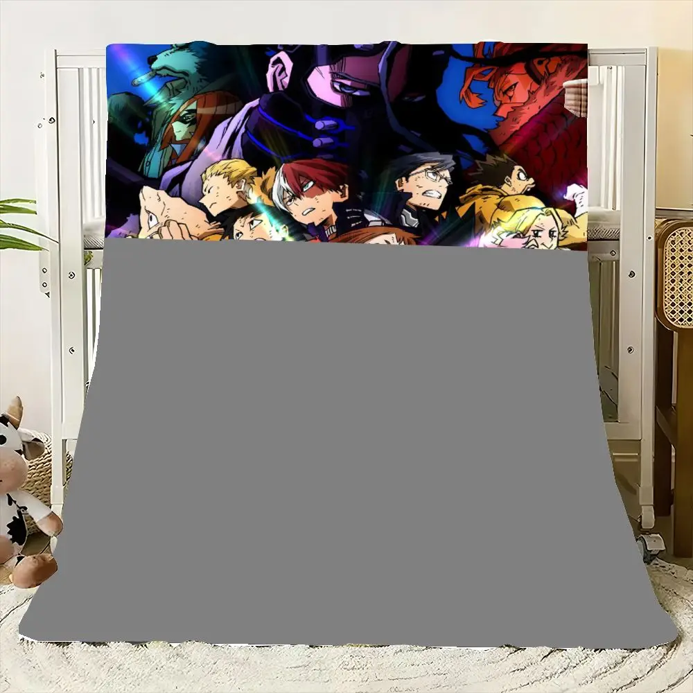 My Hero Academia: Heroes Rising Fleece Blanket - رمي ناعم ومريح لعشاق الرسوم المتحركة، يتميز بإيزوكو ميدوريا وكاتسوكي باكو