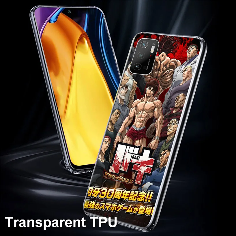 Baki the Grappler Original Anime Phnoe Case for Xiaomi Poco X5 Pro X4 Gt X3 Nfc M5S M4 M3 M2 F3 F2 F1 Mi Note 10 Lite A2 A3 Uniq