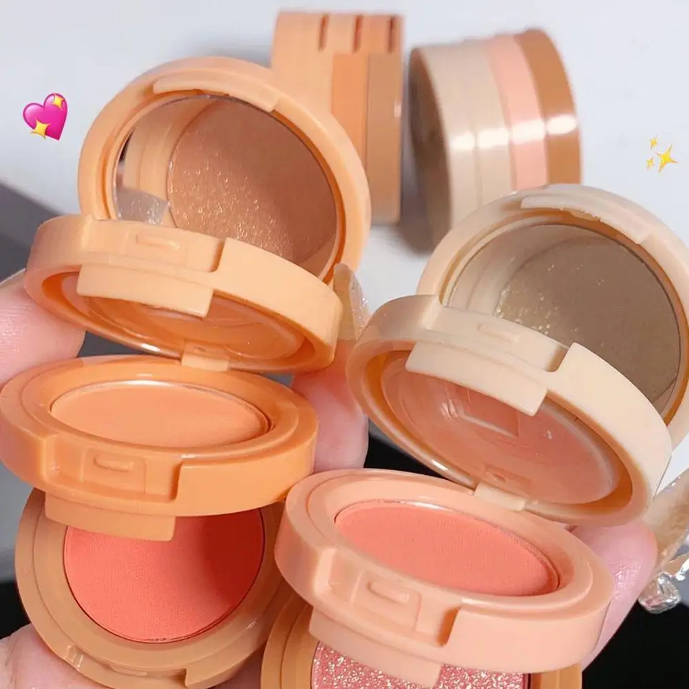 Contorno Maquiagem Paleta Bronzer Highlighter, Blush em pó, corretivo, rosto Blush, cosméticos, 3 em 1