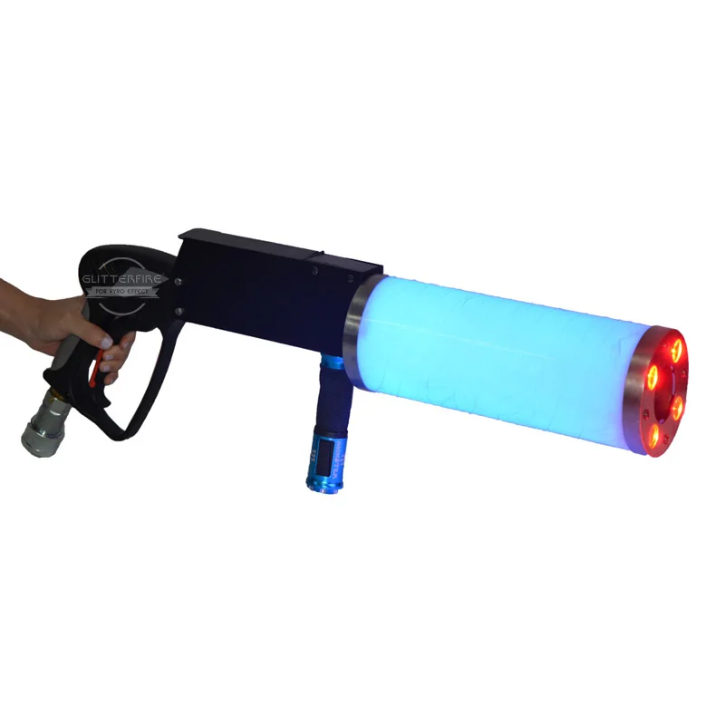 Professionelle Bühne LED RGB Farbe Co2 Cyro Jet Shooter Raucheffekt Handheld CO2 Jet Maschine