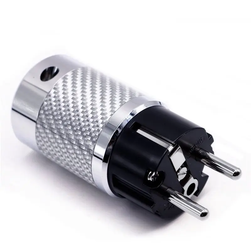 FULL-FI-E50 FI-50M FI-50 NCF Nano Crystal EU Power Rhodium-Plated Supply Plug Connector Adapter Hifi 15A/250V EU Plug