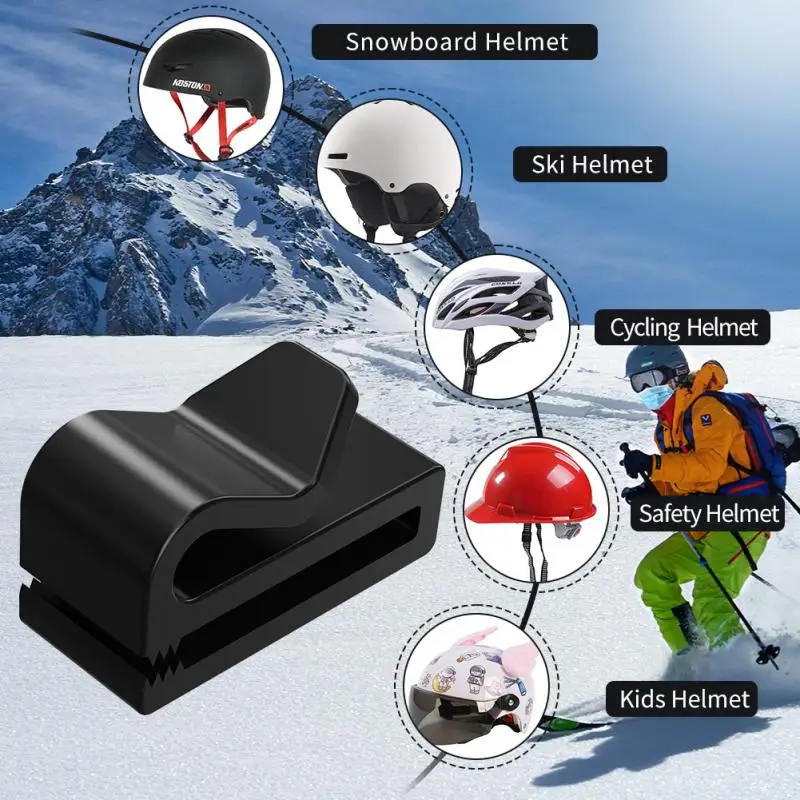 2Pcs Masque Bracket For Skiing Snowboarding Sports Easy Mounting On Helmet Strap Drop Shipping Helmet Mask Holder Hook Clips