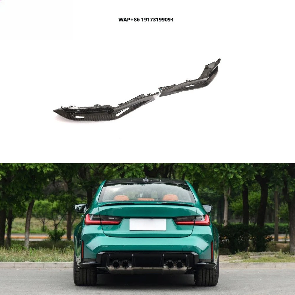

Carbon Fiber Replacement Rear Bumper Splitters for G80 M3 2021-2022
