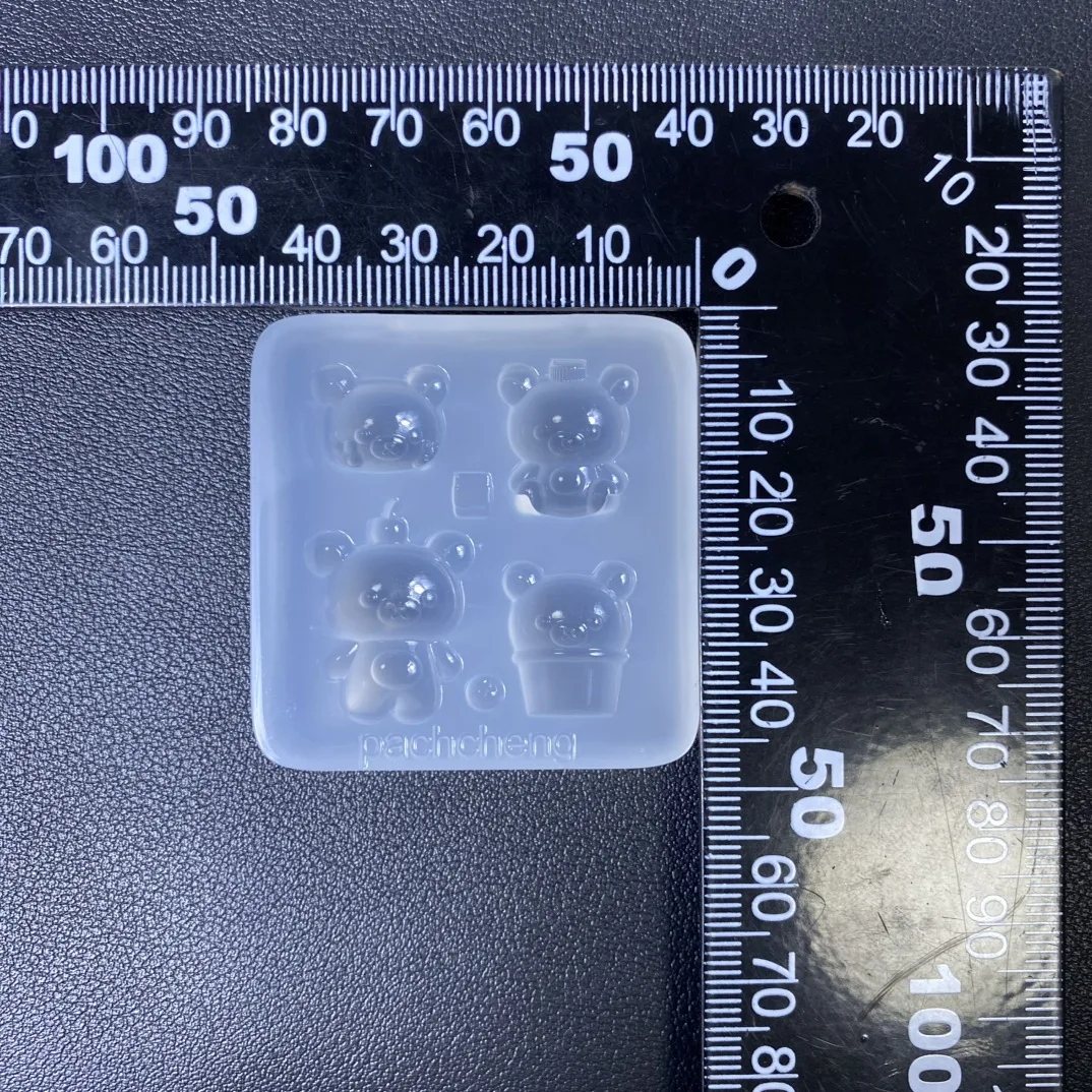 Bear Resin Casting Mold Silicone Mold Accessories Resin Liquid Mold Resin Keychain Silicone Mold Resin Mold