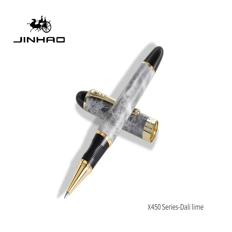 JINHAO X450 penne a sfera 0.5mm Nib Full Metal Golden Clip penne di lusso regalo per studenti cancelleria forniture scolastiche per ufficio