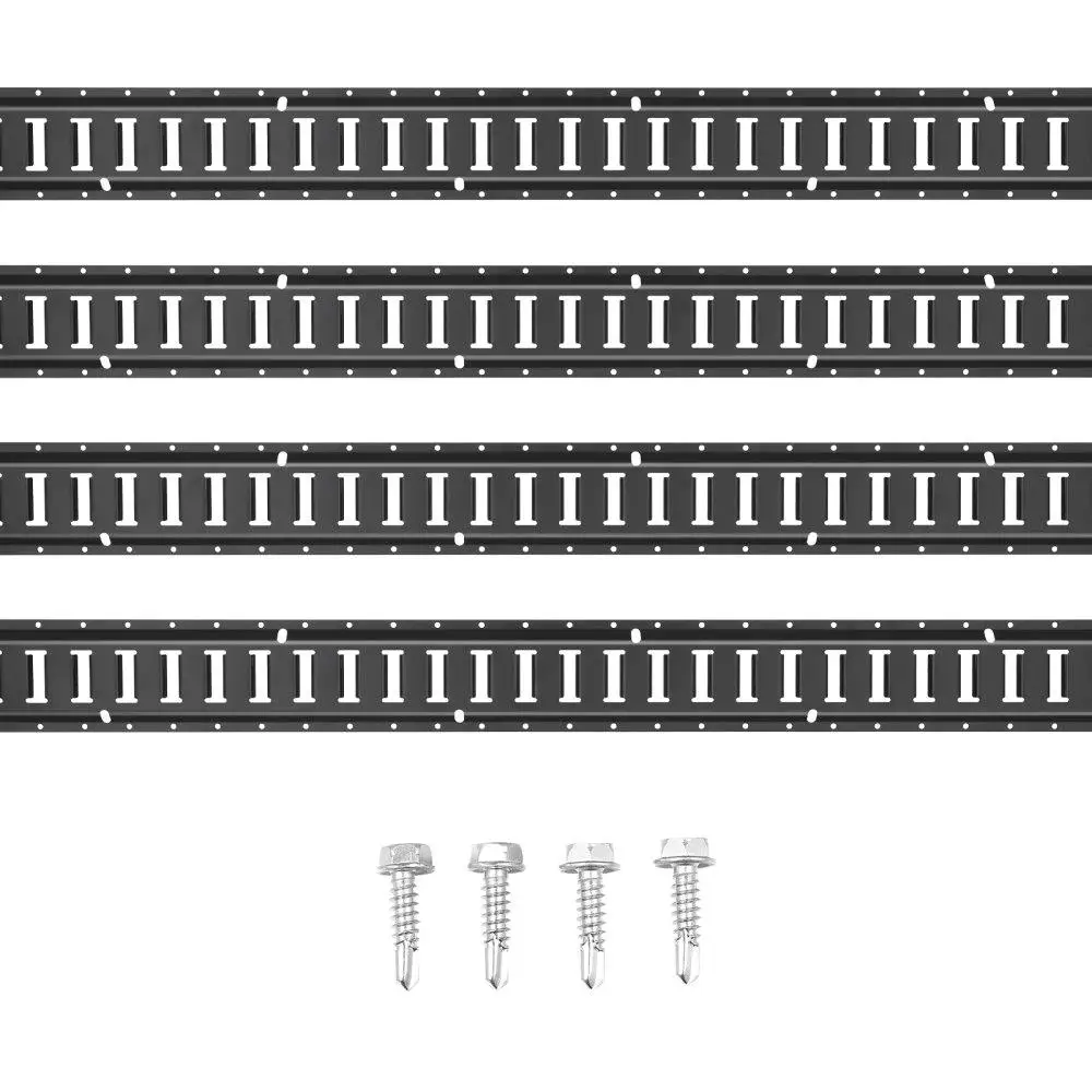 

Heavy Duty E-Track Tie-Down Kit 5ft Steel Rails for Secure Motorcycle & ATV Load Up to 2000 Lbs