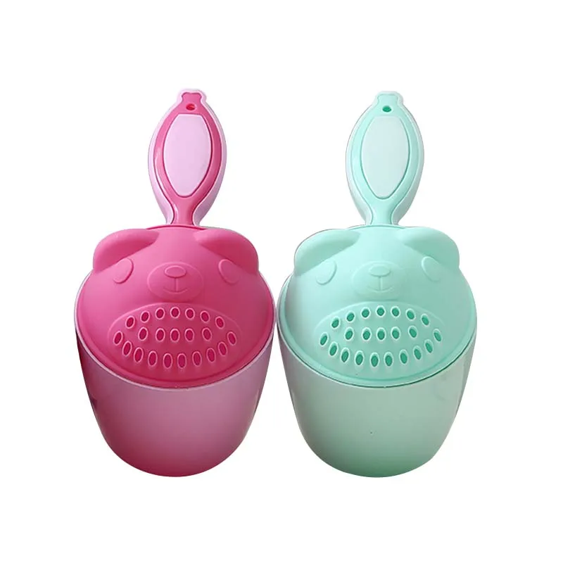 Infant Child Shower Shampoo Cup Baby Cartoon Newborn Shower Cup Baby Shower Spoons Washing Hair Bathing Cup Kids Bath Tool