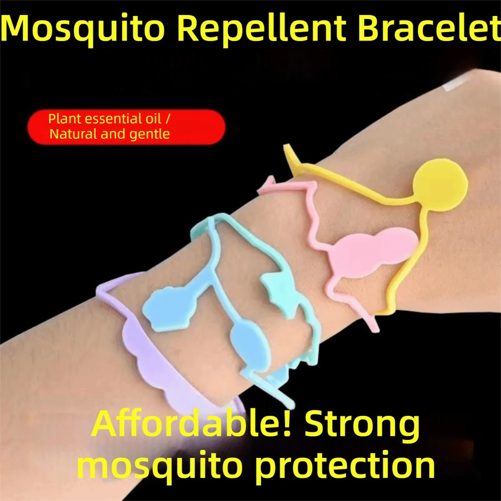 10pcs/1 Set Plant Essential Oil Mosquito Repellent Bracelet Wristband Style Travel Size Essential Oil Ring Foot Strap