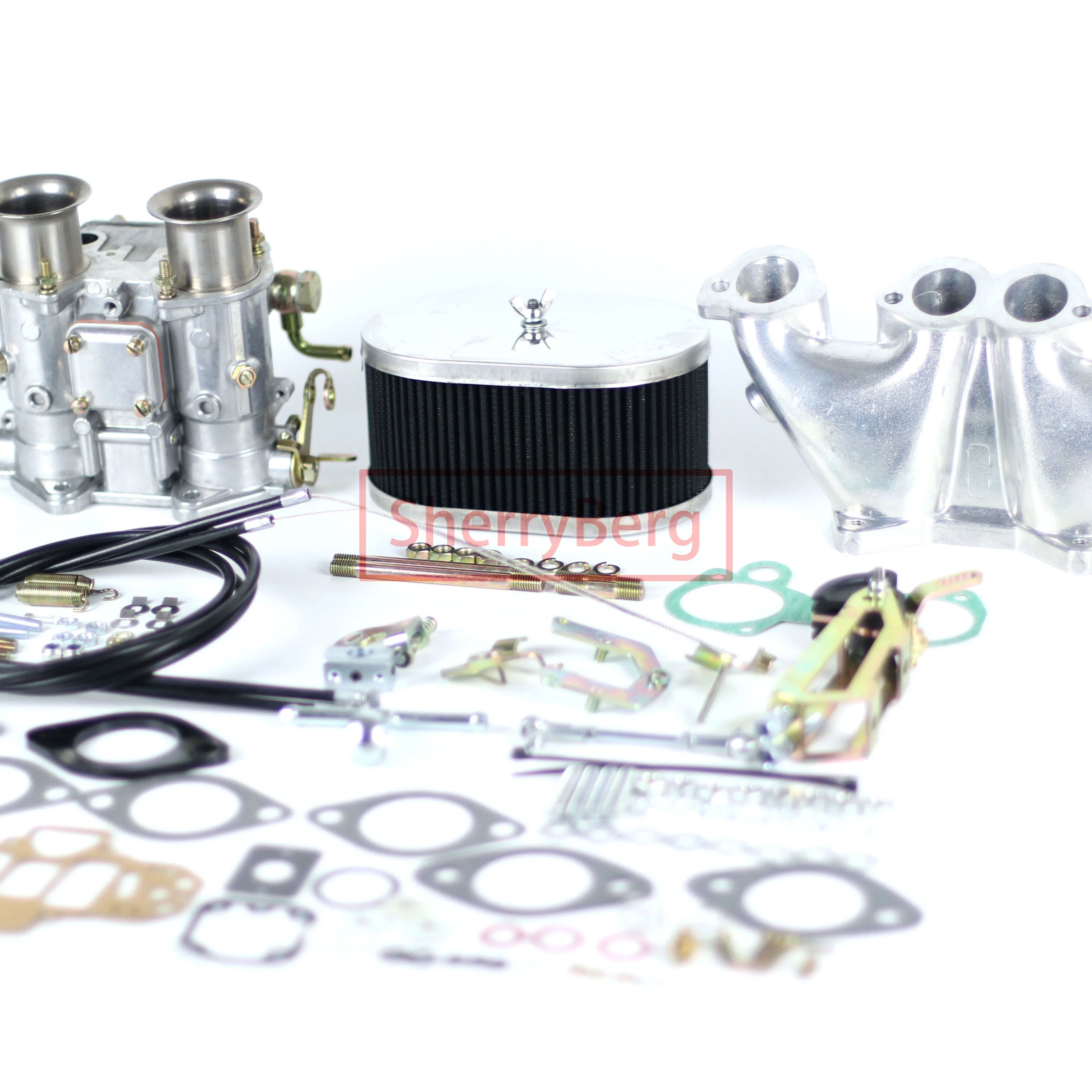 

SherryBerg 40 DCOE Carburetor Carb Intake Manifold Linkage Air Filter KIT for Weber EMPI Dellorto For VW Golf MK2 SOHC 8V Engine