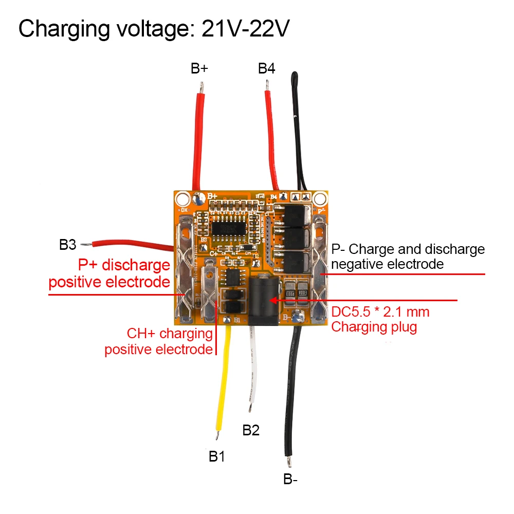 5S 18.5V 21V 18650 Li-ion Lithium Battery Protection Circuit Charger Board Module Lipo Cell PCM PCB BMS for Power Tool Accessory