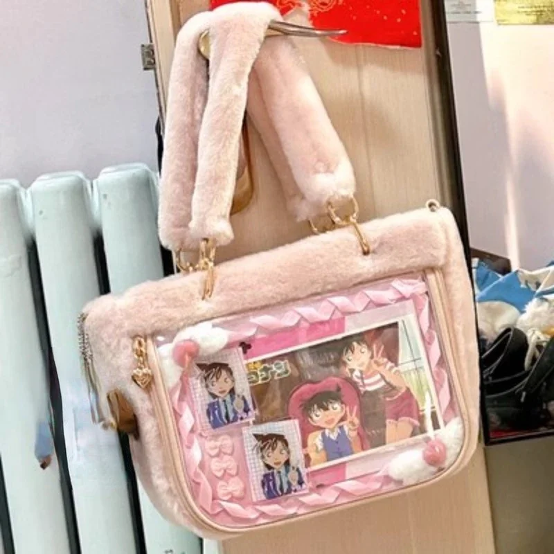 

Ita Bag, новые зимние плюшевые сумки на плечо для женщин, милая элегантная сумка подмышки в стиле Лолиты для девочек, однотонная японская сумка Bolsa Сумка