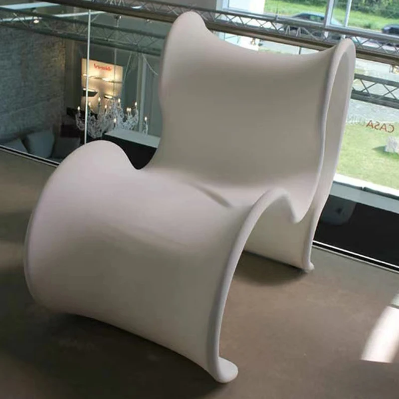

Living room model room curved single streamer chair