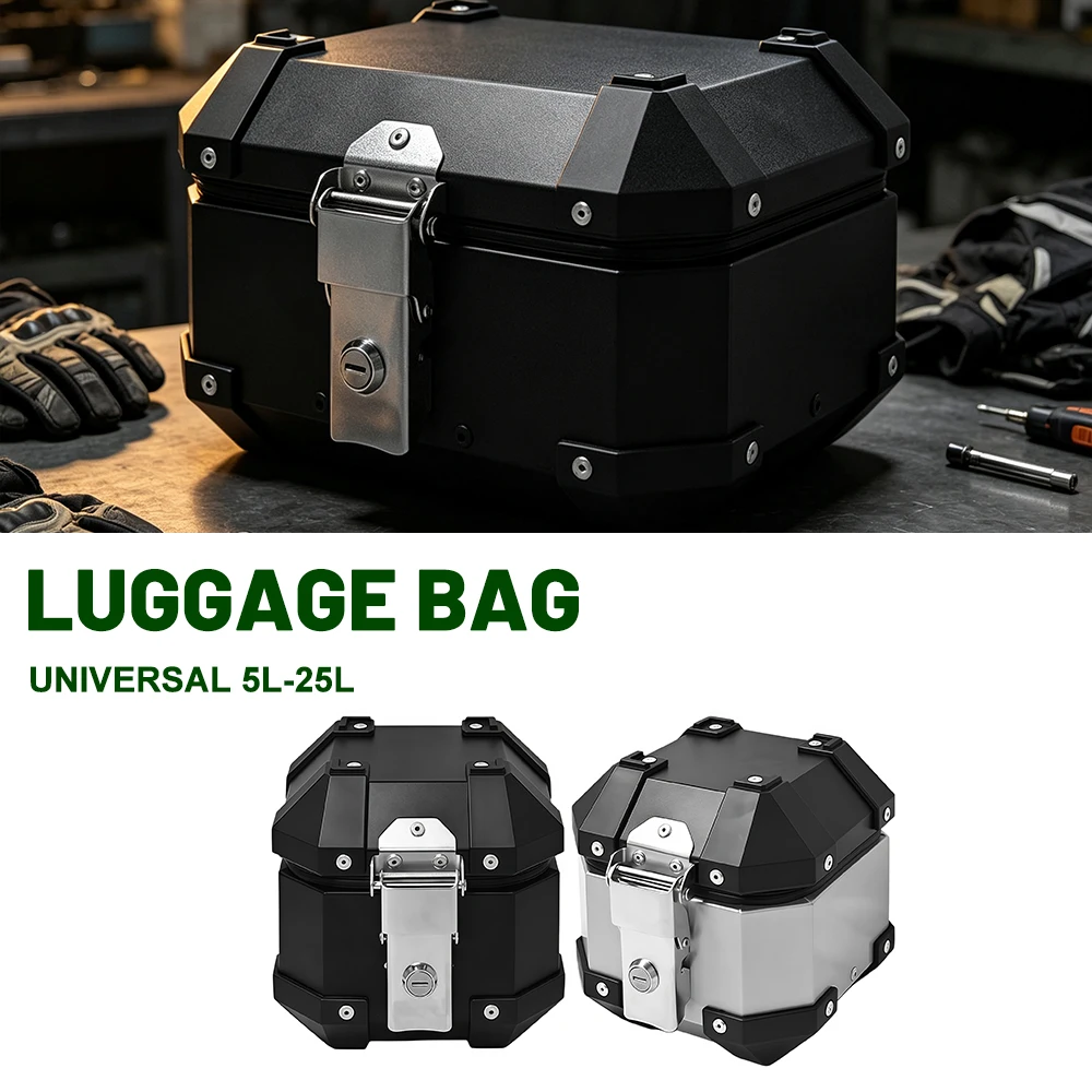 Motorcycle Corner Aluminum Alloy Pattern Box Universal Type Waterproof Shockproof  Embossed Motorcycle Travel Side Box
