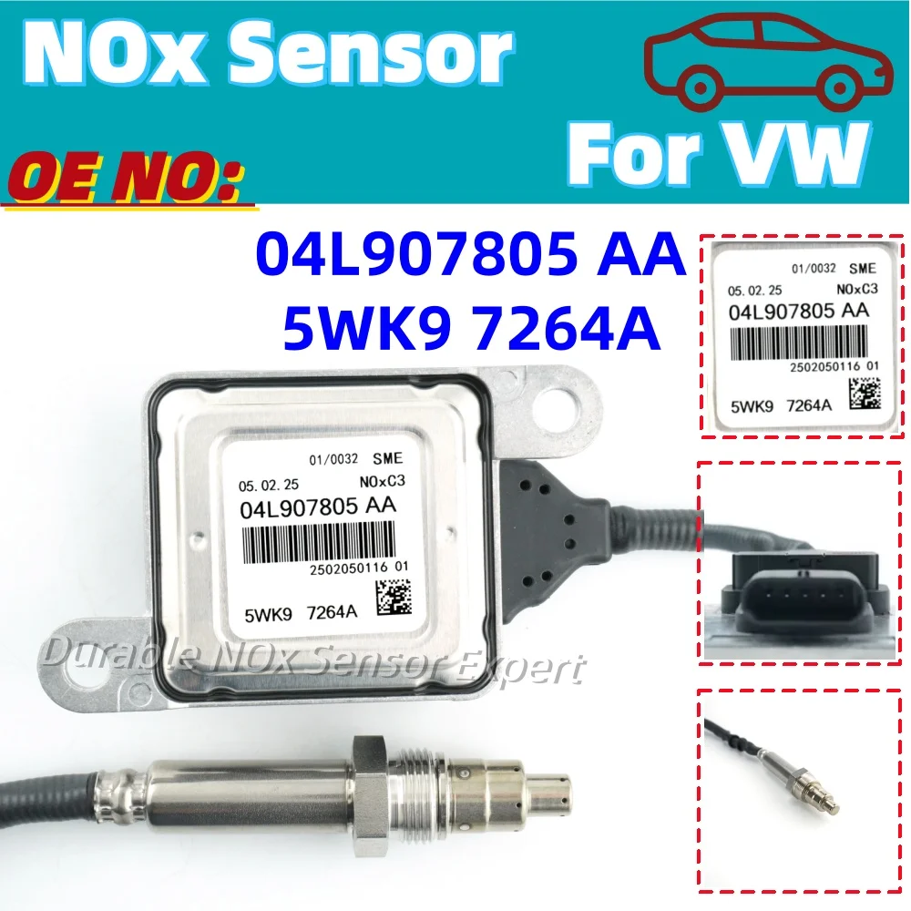 04L907805AA 5WK97264A New NOX Sensor fit for SKODA SUPERB 3 SEAT ATECA VW Passat B8 3G VW GOLF 7 AUDI A3 Q2 1.6 2.0 TDI