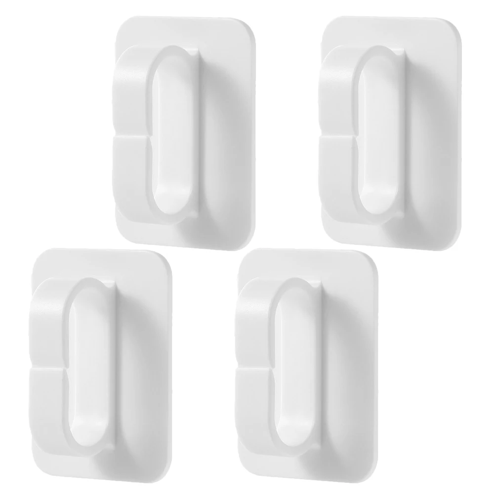 

4pcs Nail Free Hook Multipurpose Hanger Key Holder Wall Mount Adhesive Hooks Removable Clothes Bag Hips Durable Sturdy Bathroom