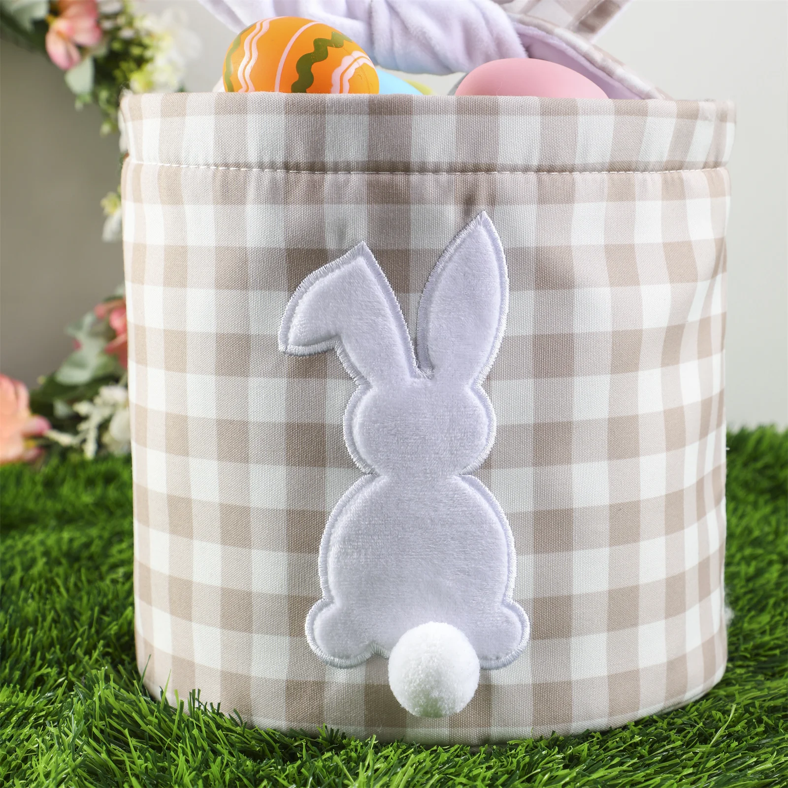 Lovely Easter Bunny Buckets Eggs Toy Handbags Rabbit Basket Creative Home For Kids Festival Gift Tote Party Decoration